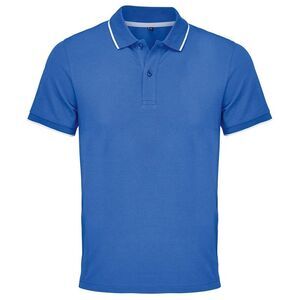 SOLS Unisex Adult Palermo Polo Shirt / Royal Blue/White
